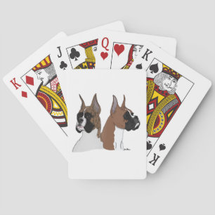 Cartes de jeu de chien de boxeur