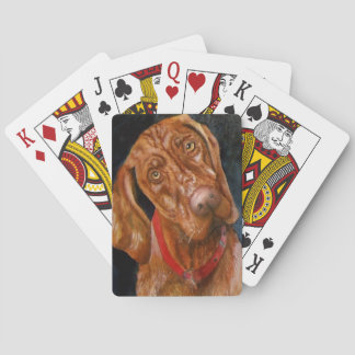 Cartes de jeu de chien de Viszla
