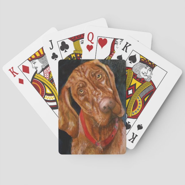 Cartes de jeu de chien de Viszla (dos)