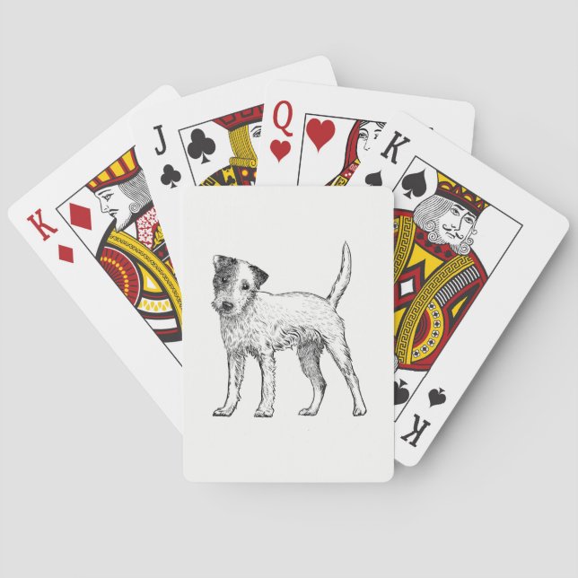 Cartes de jeu de chien - Jack Russell Terrier (dos)