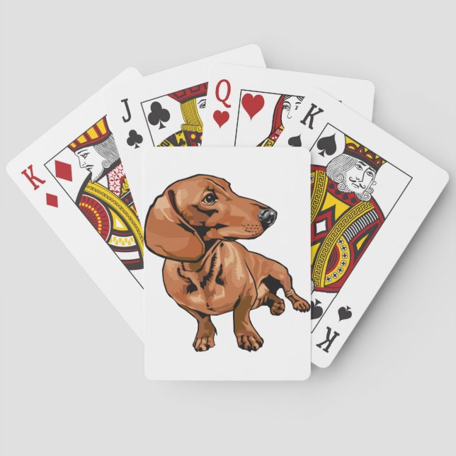 Cartes de jeu de chiens Brown (dos)