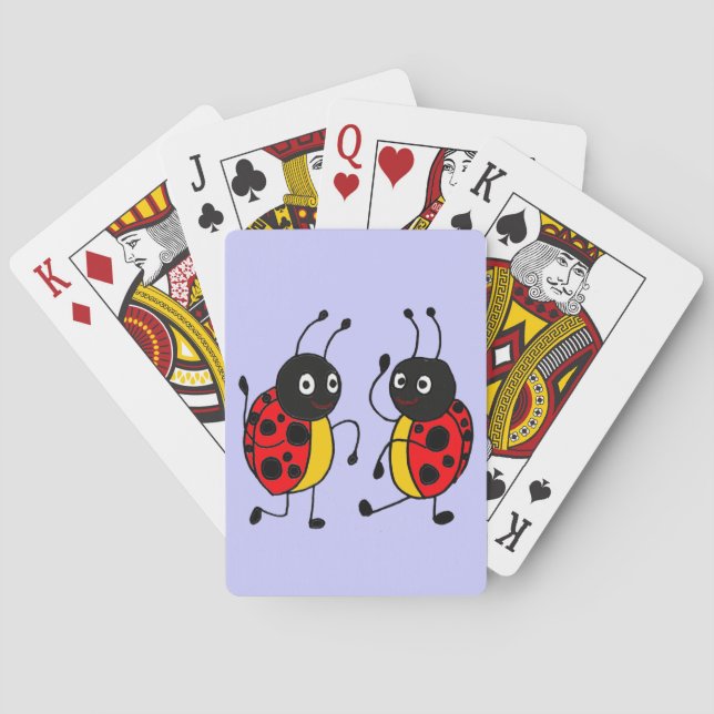 Cartes de jeu de coccinelles de danse de CR (dos)
