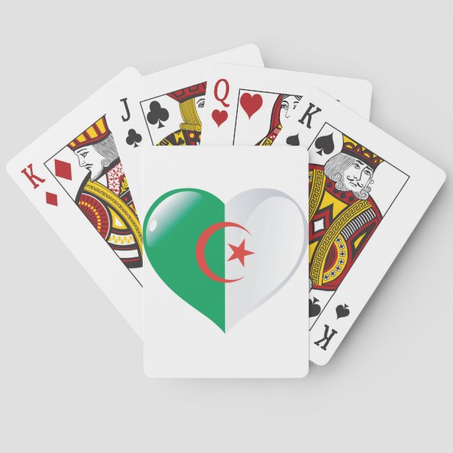 Cartes de jeu de coeur de l'Algérie (dos)