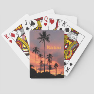 Cartes de jeu de coucher du soleil de Kauai