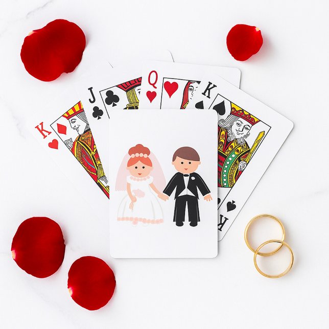 Cartes de jeu de couple nuptiale (Créateur téléchargé)