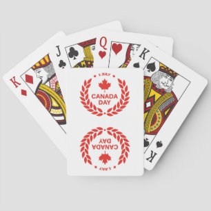 Cartes de jeu de couronnes de la fête du Canada