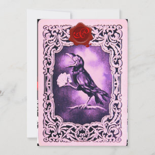 CARTES DE JEU DE CROW NOIR, VÊTEMENT DE CIRE ROUGE