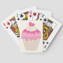 Cartes De Jeu De Cupcake Rose