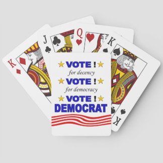 Cartes de jeu de Démocrate de vote