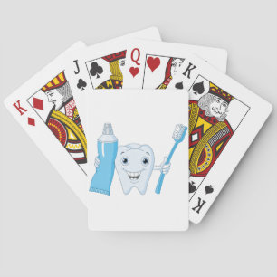 Cartes de jeu de dent et de brosse à dents