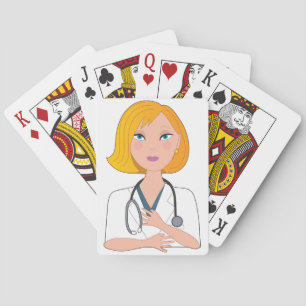 Cartes de jeu de docteur With A Stehoscope