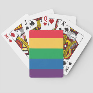 Cartes de jeu de drapeau d'arc-en-ciel