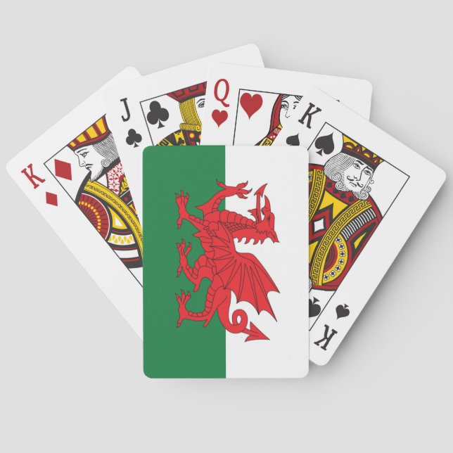 Cartes de jeu de drapeau de Gallois (dos)
