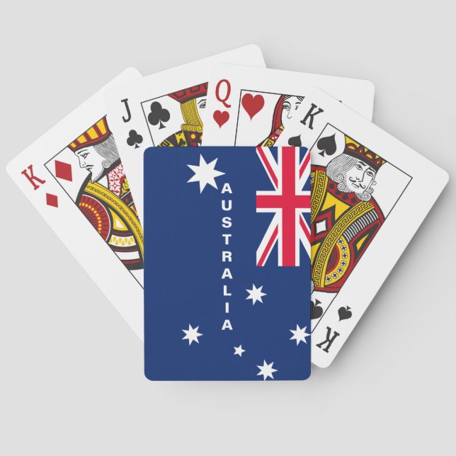 Cartes de jeu de drapeau de l'Australie (dos)