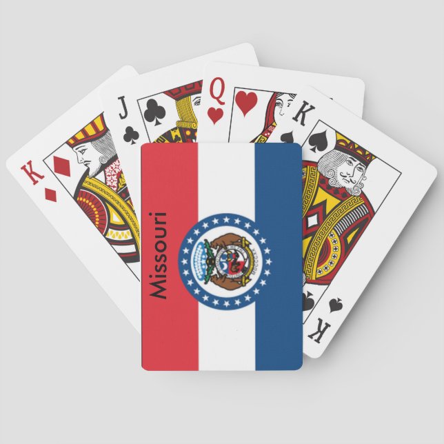 Cartes de jeu de drapeau d'état du Missouri (dos)