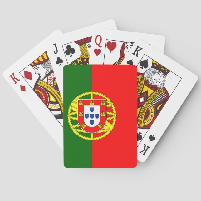 Cartes de jeu de drapeau du Portugal (dos)