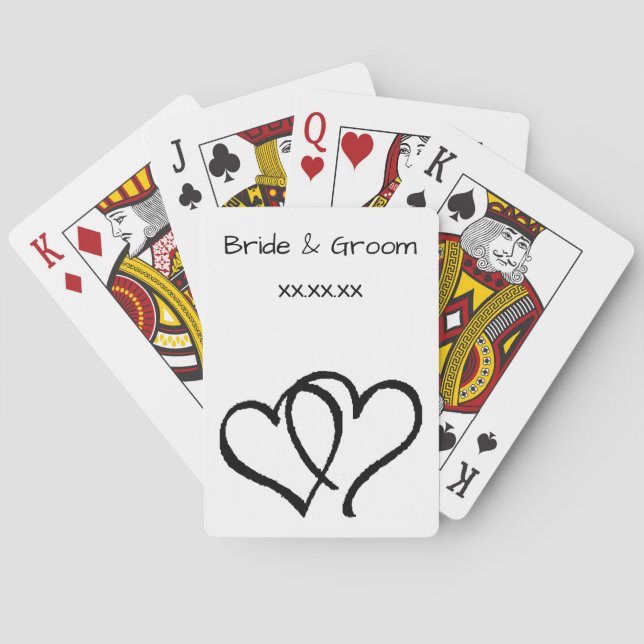 Cartes de jeu de faveur de mariage (dos)