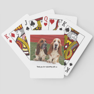 Cartes de jeu de faveur de mariage de chien de