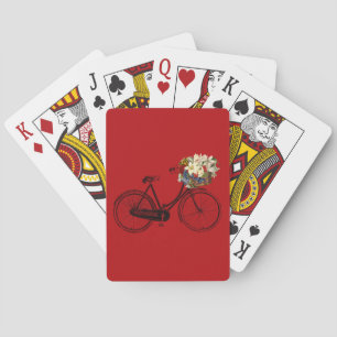 Cartes de jeu de fleur de bicyclette de vélo