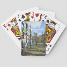 Cartes de jeu de forêt de signe du Yukon