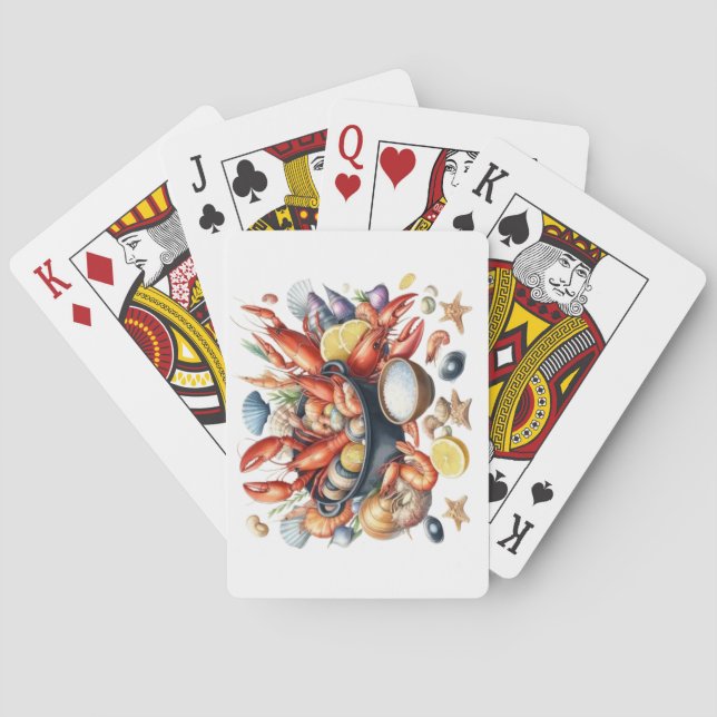Cartes De Jeu De Fruits De Mer (dos)