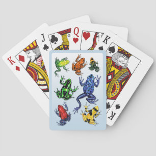 Cartes de jeu de grenouille de dard de poison