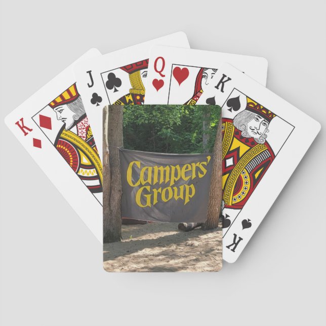 Cartes de jeu de groupe de campeurs (dos)