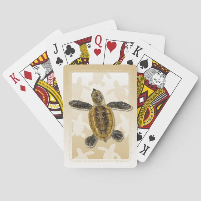 Cartes de jeu de Hatchling de tortue de mer de (dos)