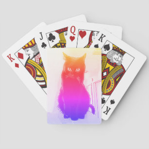 Cartes de jeu de Kitty d'arc-en-ciel