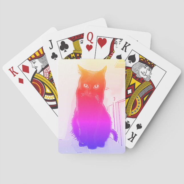 Cartes de jeu de Kitty d'arc-en-ciel (dos)