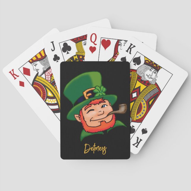 Cartes de Jeu de la St. Patrick Leprechaun sur mes (dos)