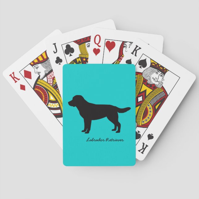 Cartes de jeu de labrador retriever (dos)