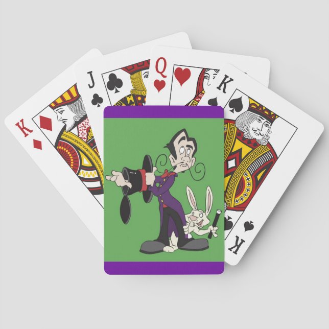 Cartes de jeu de lapin du magicien (dos)