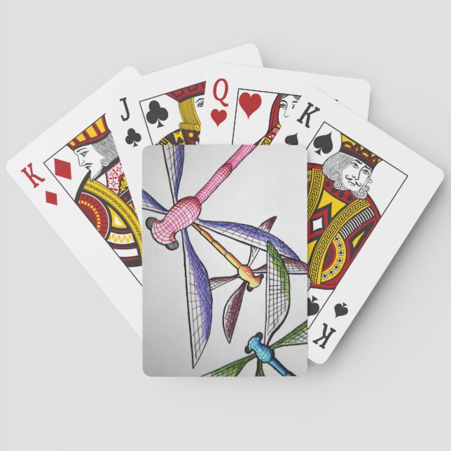 Cartes de jeu de libellule (dos)