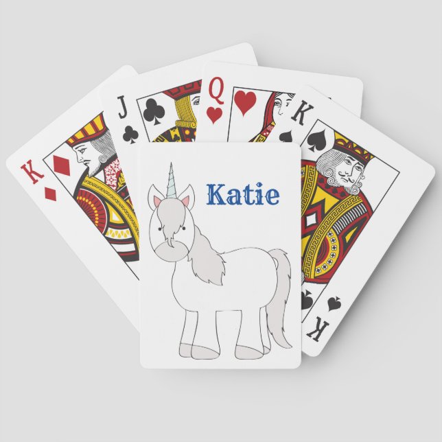 Cartes de jeu de licorne pour des filles (dos)