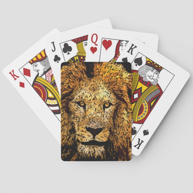 Cartes de jeu de lions (dos)
