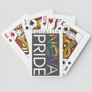 Cartes de jeu de logo de fierté de NOVA