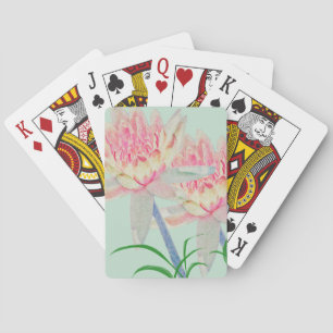 Cartes De Jeu De Lys D'Eau Rose Vive