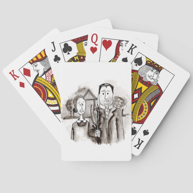 Cartes de jeu de M. et de Mme Farmer (dos)