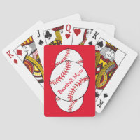 Cartes de jeu de maman de base-ball