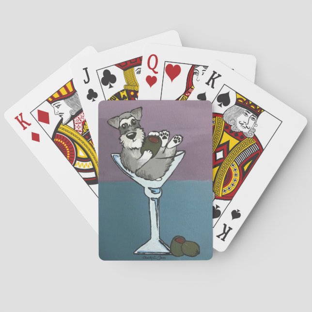 Cartes de jeu de Martini de Schnauzer (dos)