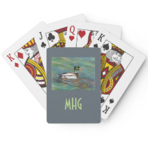 Cartes de jeu de monogramme et de modèle photo