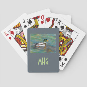 Cartes de jeu de monogramme et de modèle photo