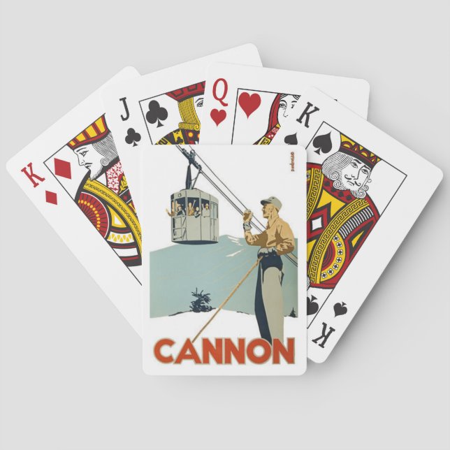 Cartes de jeu de montagne de canon (dos)