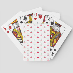 Cartes de jeu de motif de cerise