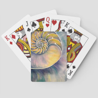 Cartes de jeu de Nautilus d'aquarelle
