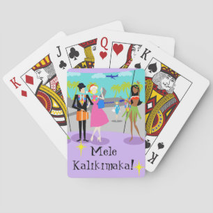 Cartes de Jeu de Noël Hawaiienne rétro
