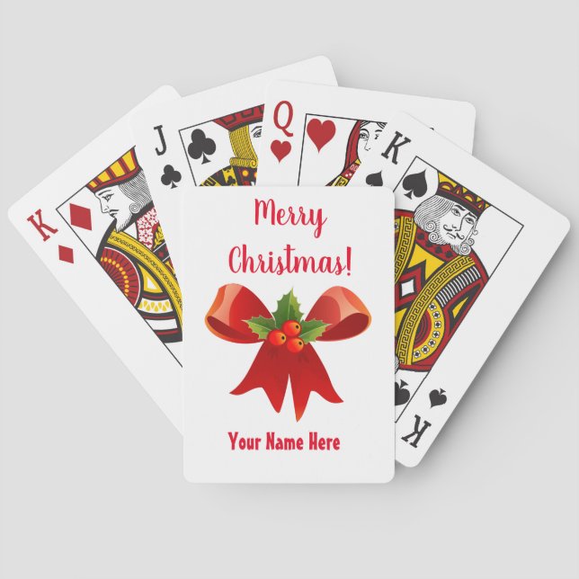 Cartes de jeu de Noël personnalisées (dos)