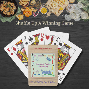 Cartes de jeu de nuit de jeu de société décontract