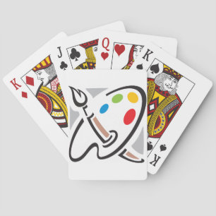 Cartes de jeu de palette de peintres